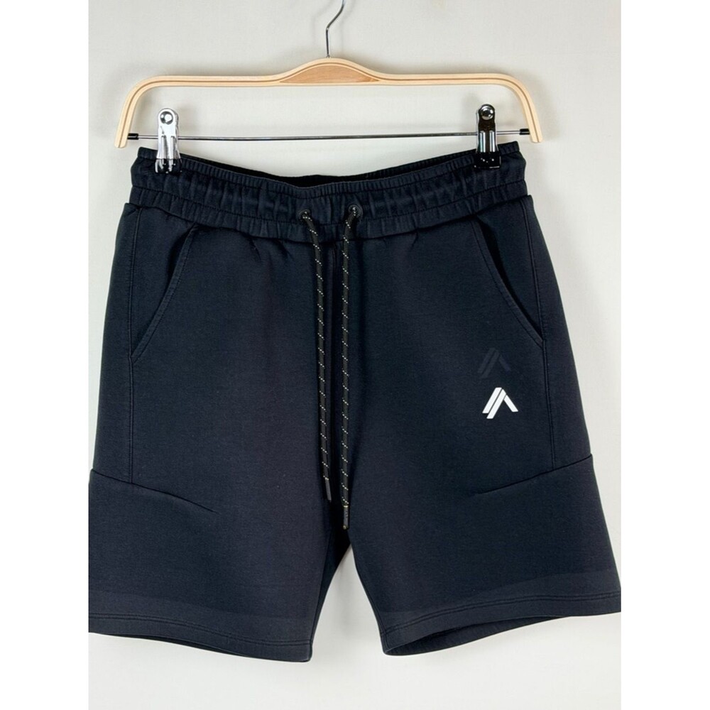 Alphalete Elmts Athletic Shorts Small Black Drawstring Zip Pocket Gym